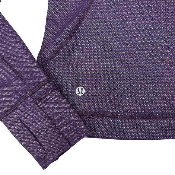 LULULEMON Precision Jacket Size 8 Chain Link Lilac Deep Zinfandel - Picture 14 of 14